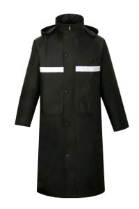 SKRT005 設計黑色反光棉服雨衣  夾棉 大量訂造加長雨衣 雨衣hk中心   不黏身雨衣  磁吸雨衣  側開雨衣